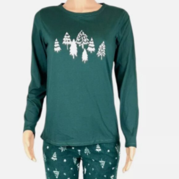 Cuddl Duds Womens/Mens Sleepwear 2-Piece Pajamas Jersey & Microfleece Pajamas - Picture 6 of 6